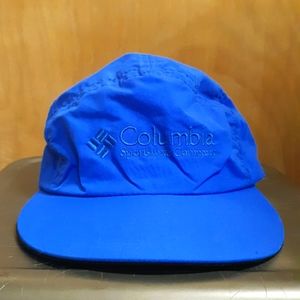 Vintage Columbia Blue 5 Panel Flexfit Hat Size Medium
